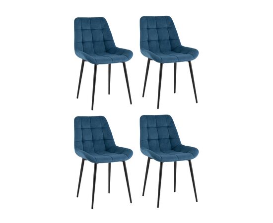 Стул Флекс Original велюр синий 4 шт. | Интернет магазин мебели и декора LifeDekor