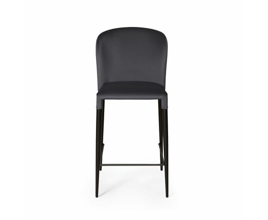 Стул полубарный Albert, бархат серый 27 /опора конус, изображение 2 | Интернет магазин мебели и декора LifeDekor