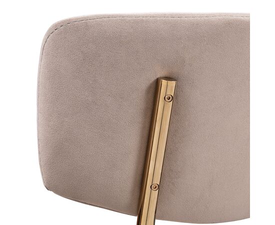 Стул полубарный Elle латте с золотыми ножками, изображение 13 | Интернет магазин мебели и декора LifeDekor