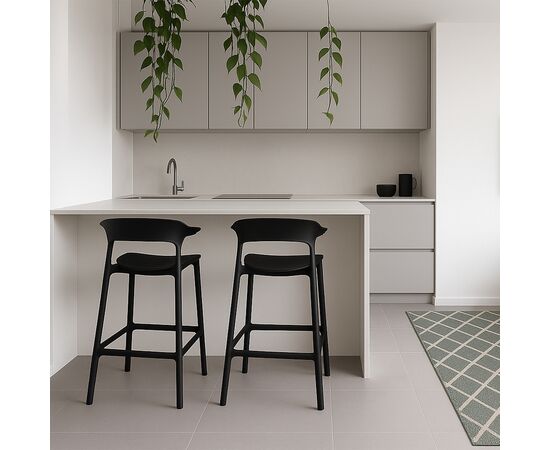 Комплект из 2-х стульев полубарных Forma, чёрный, изображение 2 | Интернет магазин мебели и декора LifeDekor