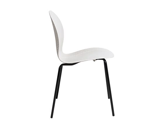 Стул Wave белый с черными ножками, изображение 4 | Интернет магазин мебели и декора LifeDekor