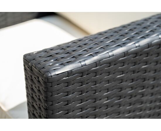 "Даллас" лаунж-зона из искусственного ротанга на 5 персон, цвет черный, изображение 8 | Интернет магазин мебели и декора LifeDekor