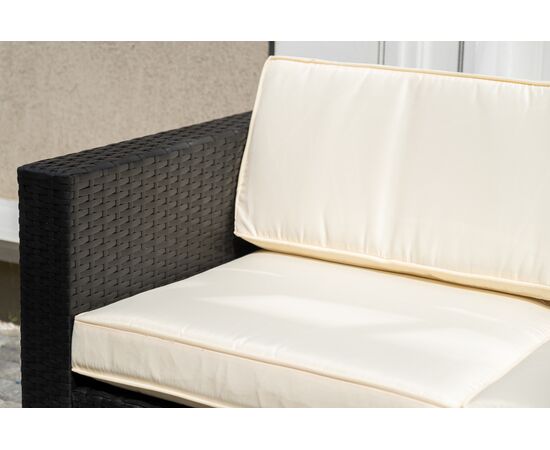 "Даллас" лаунж-зона из искусственного ротанга на 5 персон, цвет черный, изображение 9 | Интернет магазин мебели и декора LifeDekor