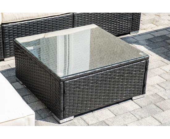 "Даллас" лаунж-зона из искусственного ротанга на 5 персон, цвет черный, изображение 12 | Интернет магазин мебели и декора LifeDekor