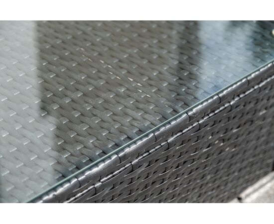 "Даллас" лаунж-зона из искусственного ротанга на 5 персон, цвет черный, изображение 13 | Интернет магазин мебели и декора LifeDekor