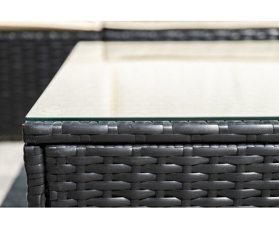 "Даллас" лаунж-зона из искусственного ротанга на 5 персон, цвет черный, изображение 14 | Интернет магазин мебели и декора LifeDekor