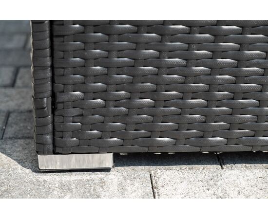 "Даллас" лаунж-зона из искусственного ротанга на 5 персон, цвет черный, изображение 15 | Интернет магазин мебели и декора LifeDekor