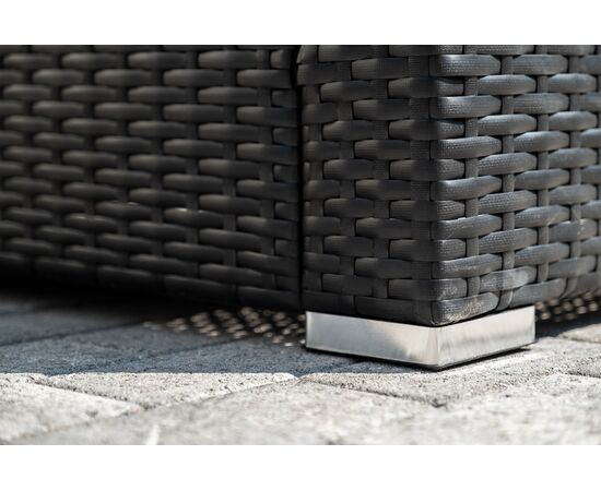 "Даллас" лаунж-зона из искусственного ротанга на 5 персон, цвет черный, изображение 16 | Интернет магазин мебели и декора LifeDekor