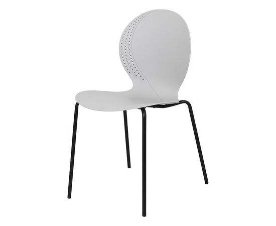 Стул Wave серый с черными ножками | Интернет магазин мебели и декора LifeDekor