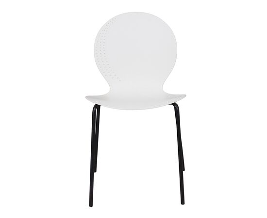 Стул Wave белый с черными ножками, изображение 2 | Интернет магазин мебели и декора LifeDekor