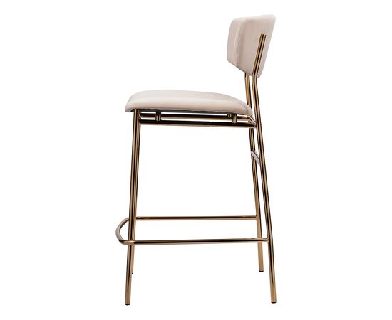 Стул полубарный Elle кремовый с золотыми ножками, изображение 4 | Интернет магазин мебели и декора LifeDekor