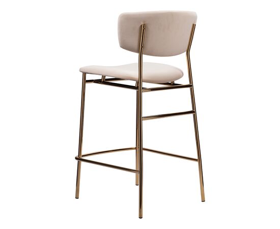 Стул полубарный Elle кремовый с золотыми ножками, изображение 5 | Интернет магазин мебели и декора LifeDekor