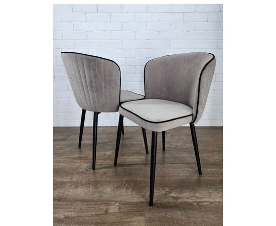 Стул МИЛАНО B5 Капучино, велюр / черный каркас, М-City | Интернет магазин мебели и декора LifeDekor