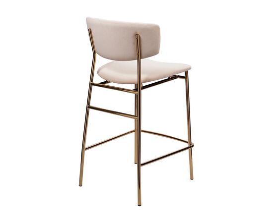 Стул полубарный Elle кремовый с золотыми ножками, изображение 7 | Интернет магазин мебели и декора LifeDekor