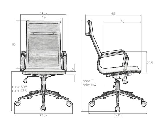 Офисное кресло для персонала DOBRIN CARTER, серый, Вариант: серый, изображение 8 | Интернет магазин мебели и декора LifeDekor