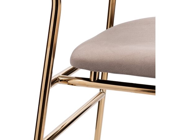 Стул полубарный Elle латте с золотыми ножками, изображение 11 | Интернет магазин мебели и декора LifeDekor