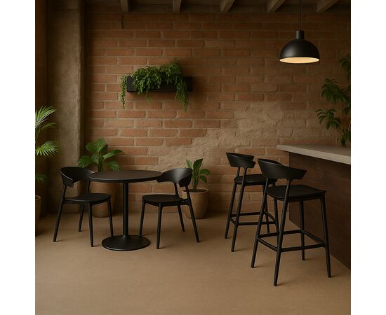 Комплект из 2-х стульев полубарных Forma, чёрный, изображение 11 | Интернет магазин мебели и декора LifeDekor