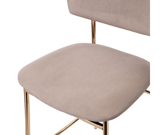 Стул полубарный Elle латте с золотыми ножками, изображение 10 | Интернет магазин мебели и декора LifeDekor