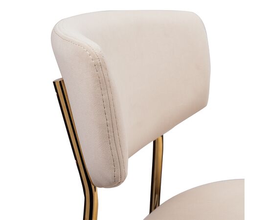 Стул полубарный Elle кремовый с золотыми ножками, изображение 11 | Интернет магазин мебели и декора LifeDekor