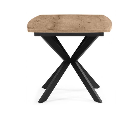 Стол деревянный Палу 130(170)х80 дуб веллингтон / черный, изображение 3 | Интернет магазин мебели и декора LifeDekor