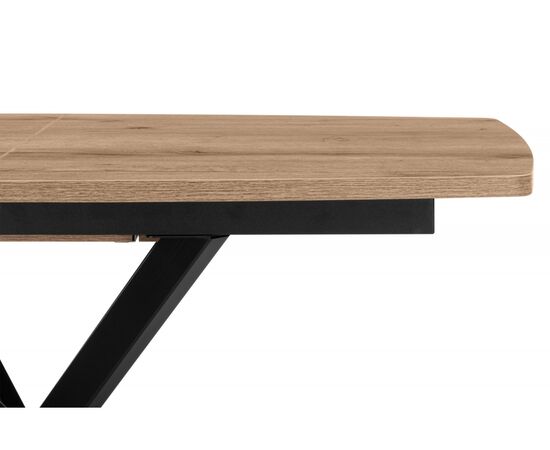 Стол деревянный Палу 130(170)х80 дуб веллингтон / черный, изображение 5 | Интернет магазин мебели и декора LifeDekor