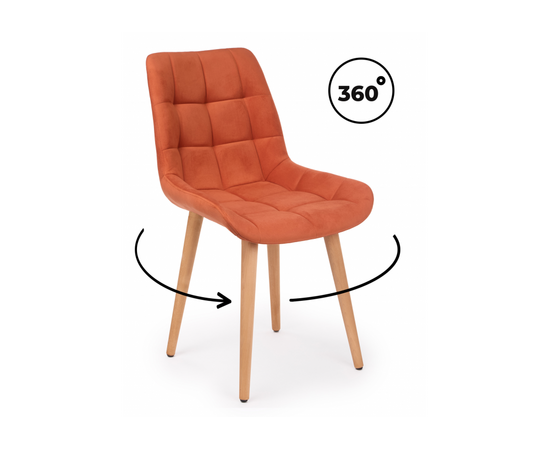 Стул деревянный Челси 360 терракотовый (zd 432) / светлое дерево np | Интернет магазин мебели и декора LifeDekor