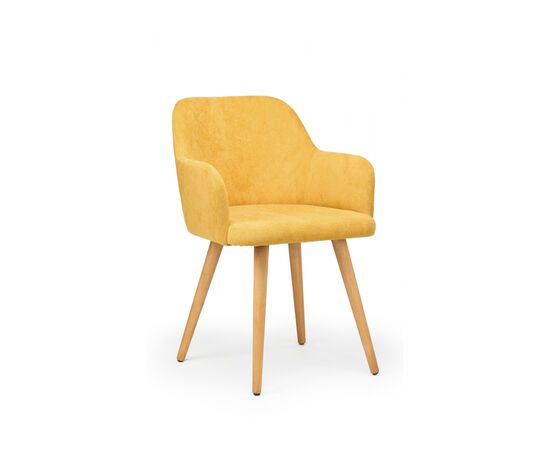 Стул деревянный Инфини 360 горчичный (ocean 016) / светлое дерево, изображение 2 | Интернет магазин мебели и декора LifeDekor