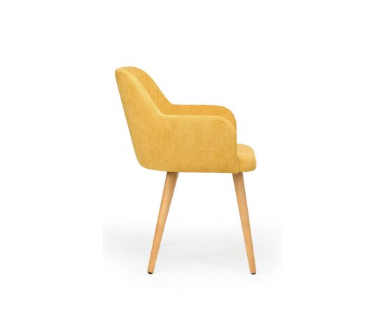 Стул деревянный Инфини 360 горчичный (ocean 016) / светлое дерево, изображение 4 | Интернет магазин мебели и декора LifeDekor