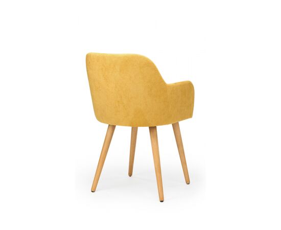 Стул деревянный Инфини 360 горчичный (ocean 016) / светлое дерево, изображение 5 | Интернет магазин мебели и декора LifeDekor