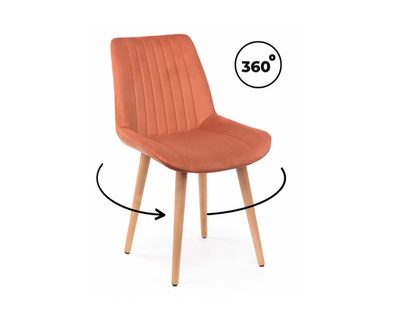 Стул деревянный Седа 360 терракотовый (zd 432) / светлое дерево np | Интернет магазин мебели и декора LifeDekor