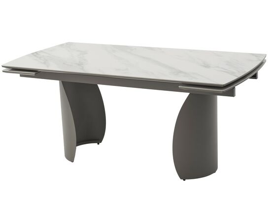 Стол ОЛЬХОН 180 БЕЛЫЙ МРАМОР МАТОВЫЙ , керамика / Черный каркас, М-City | Интернет магазин мебели и декора LifeDekor