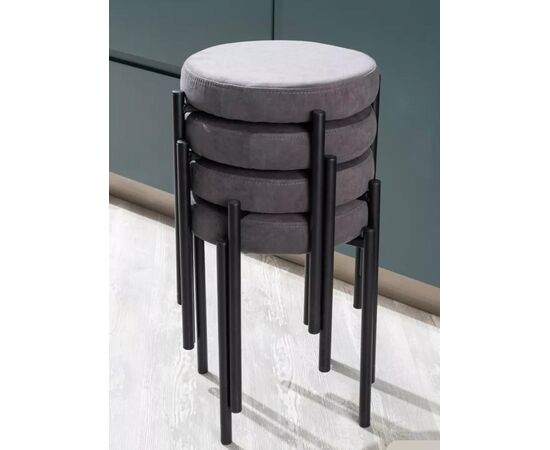 Табурет СТЭК штабилируемый B5 Капучино, велюр / черный каркас, М-City | Интернет магазин мебели и декора LifeDekor