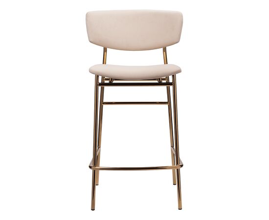 Стул полубарный Elle кремовый с золотыми ножками, изображение 2 | Интернет магазин мебели и декора LifeDekor