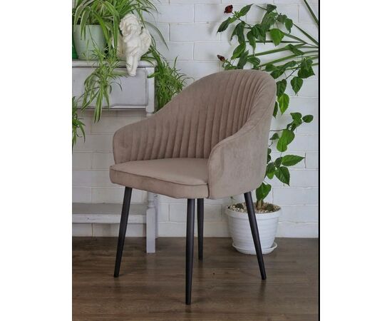 Стул ШЕЛЛ 360 град. поворот. B22 Серый, велюр / черный каркас, М-City | Интернет магазин мебели и декора LifeDekor