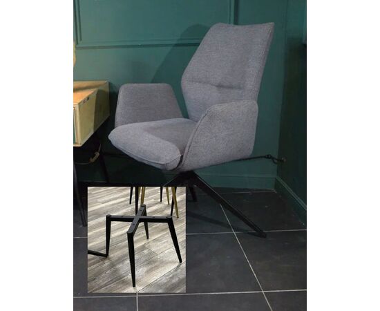 Стул ГРИН 360 град. поворот. NS-04 Крем, букле / черный каркас, М-City | Интернет магазин мебели и декора LifeDekor