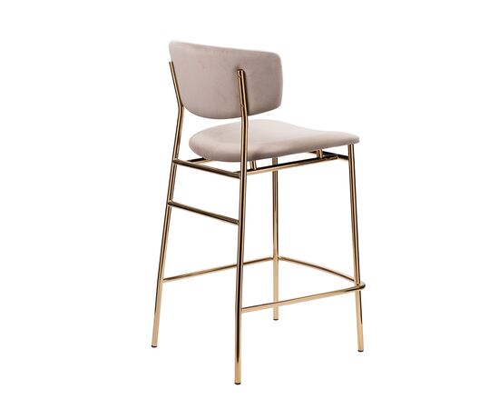 Стул полубарный Elle латте с золотыми ножками, изображение 8 | Интернет магазин мебели и декора LifeDekor