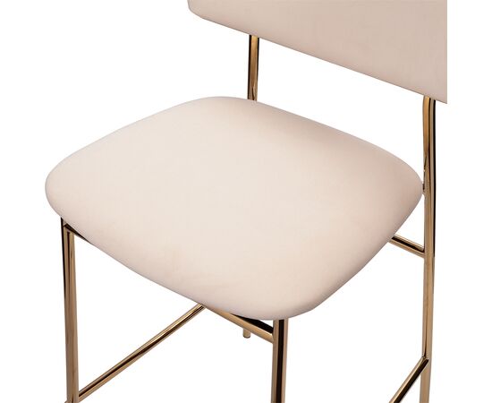 Стул полубарный Elle кремовый с золотыми ножками, изображение 9 | Интернет магазин мебели и декора LifeDekor