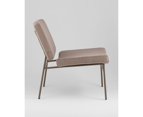 Кресло Эбигейл велюр бежевый, каркас бежево-серый, изображение 4 | Интернет магазин мебели и декора LifeDekor