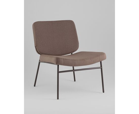 Кресло Эбигейл велюр коричневый, каркас серо-коричневый, изображение 2 | Интернет магазин мебели и декора LifeDekor