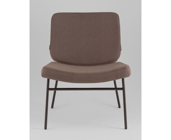 Кресло Эбигейл велюр коричневый, каркас серо-коричневый, изображение 3 | Интернет магазин мебели и декора LifeDekor