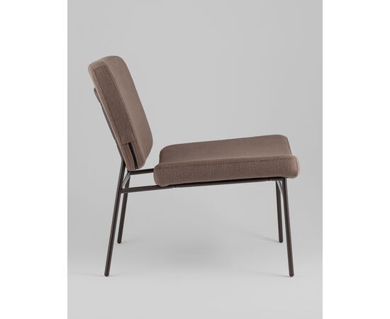 Кресло Эбигейл велюр коричневый, каркас серо-коричневый, изображение 4 | Интернет магазин мебели и декора LifeDekor