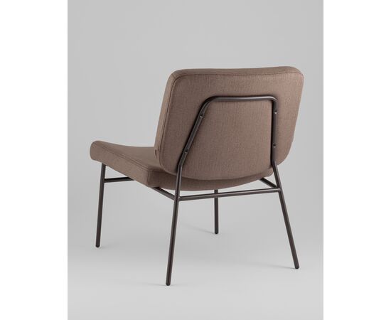 Кресло Эбигейл велюр коричневый, каркас серо-коричневый, изображение 6 | Интернет магазин мебели и декора LifeDekor