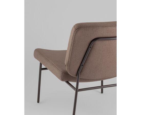 Кресло Эбигейл велюр коричневый, каркас серо-коричневый, изображение 7 | Интернет магазин мебели и декора LifeDekor