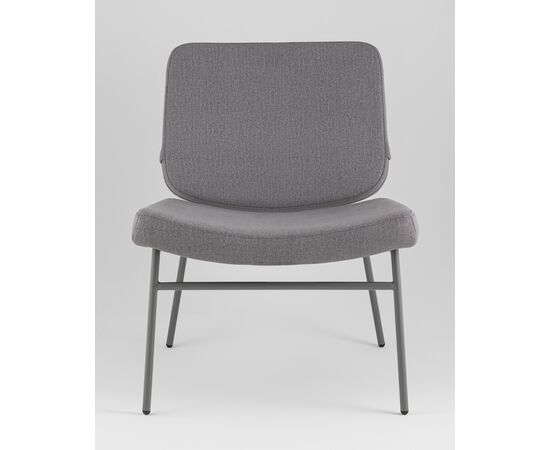 Кресло Эбигейл велюр серый, каркас серый, изображение 6 | Интернет магазин мебели и декора LifeDekor