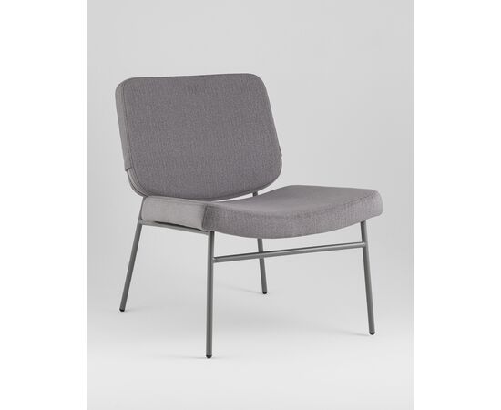 Кресло Эбигейл велюр серый, каркас серый, изображение 4 | Интернет магазин мебели и декора LifeDekor