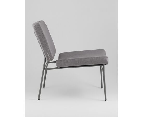 Кресло Эбигейл велюр серый, каркас серый, изображение 7 | Интернет магазин мебели и декора LifeDekor