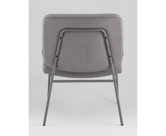 Кресло Эбигейл велюр серый, каркас серый, изображение 10 | Интернет магазин мебели и декора LifeDekor