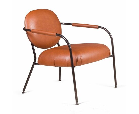 Лаунж кресло EGO, искусственная кожа, коричневый | Интернет магазин мебели и декора LifeDekor