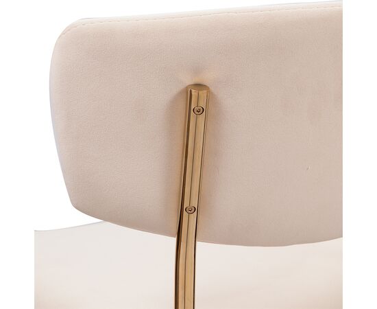Стул полубарный Elle кремовый с золотыми ножками, изображение 12 | Интернет магазин мебели и декора LifeDekor