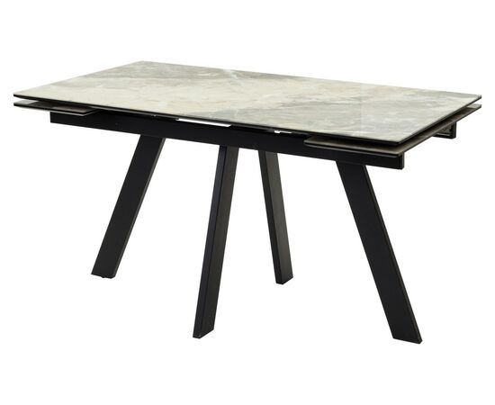 Стол НЕО-2 115 MATTE БЕЛЫЙ МРАМОР, керамика / Черный каркас, М-City | Интернет магазин мебели и декора LifeDekor